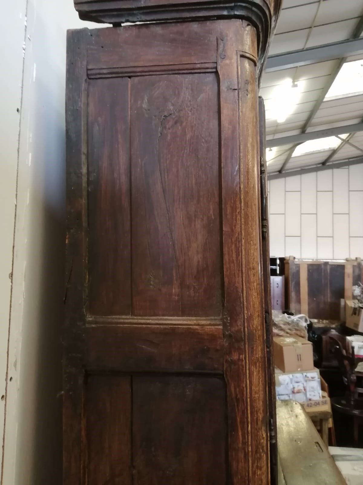 An 18th century French chestnut dresser, length 136cm, depth 64cm, height 228cm